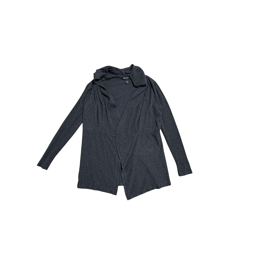 White House Black Market Sweater Womens Medium Gray Open Front Cardigan